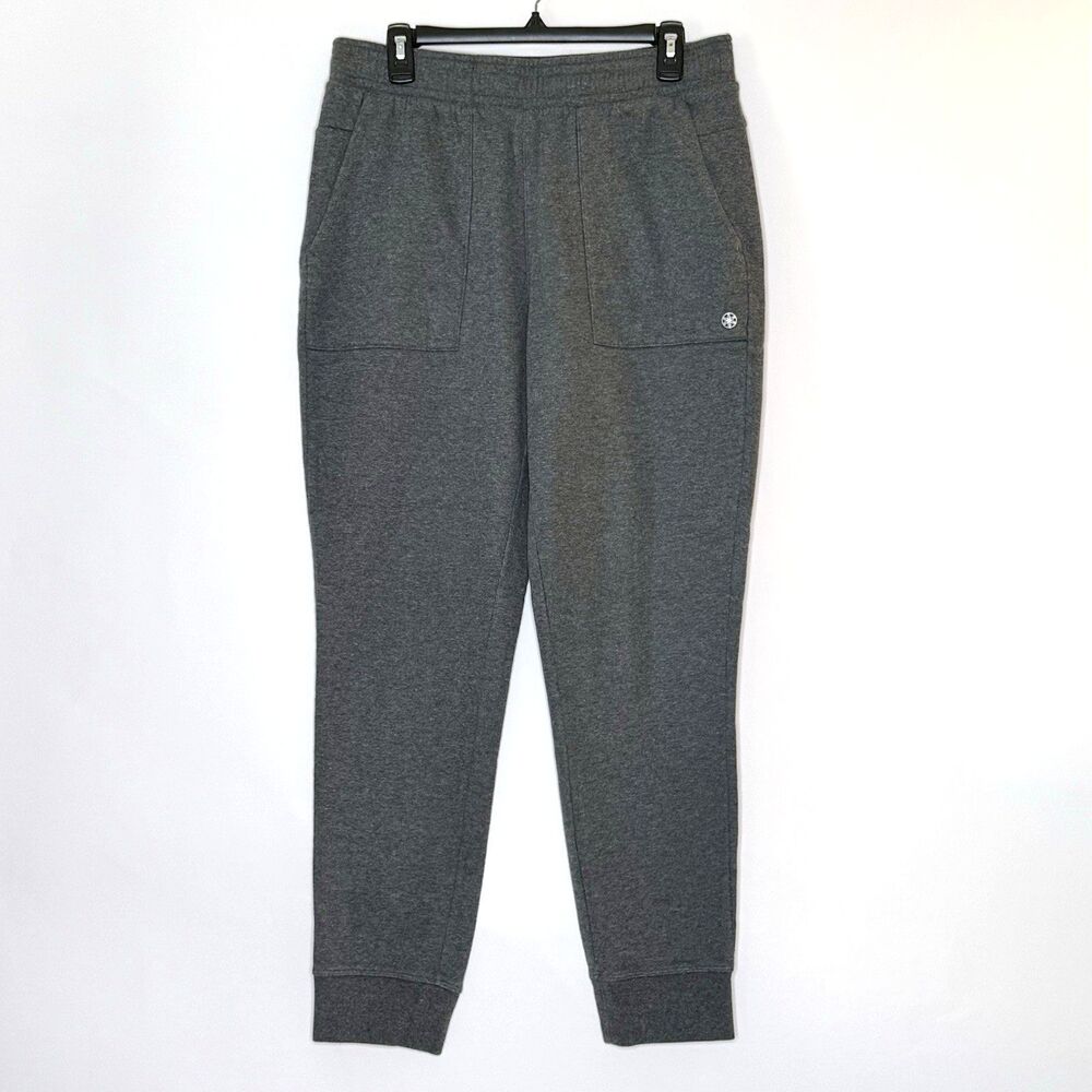 GAIAM Jogger Sweatpants Unisex M 30.5" Inseam Drawsting Charcoal Gray Athleisure